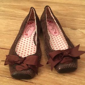 POETIC LICENCE Check Mate Snake Ballet Flats 7